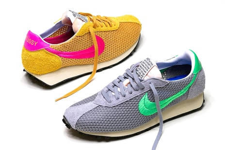 The Stüssy x Nike LD-1000 "Sanded Gold" and "Green Spark" Drop This Week